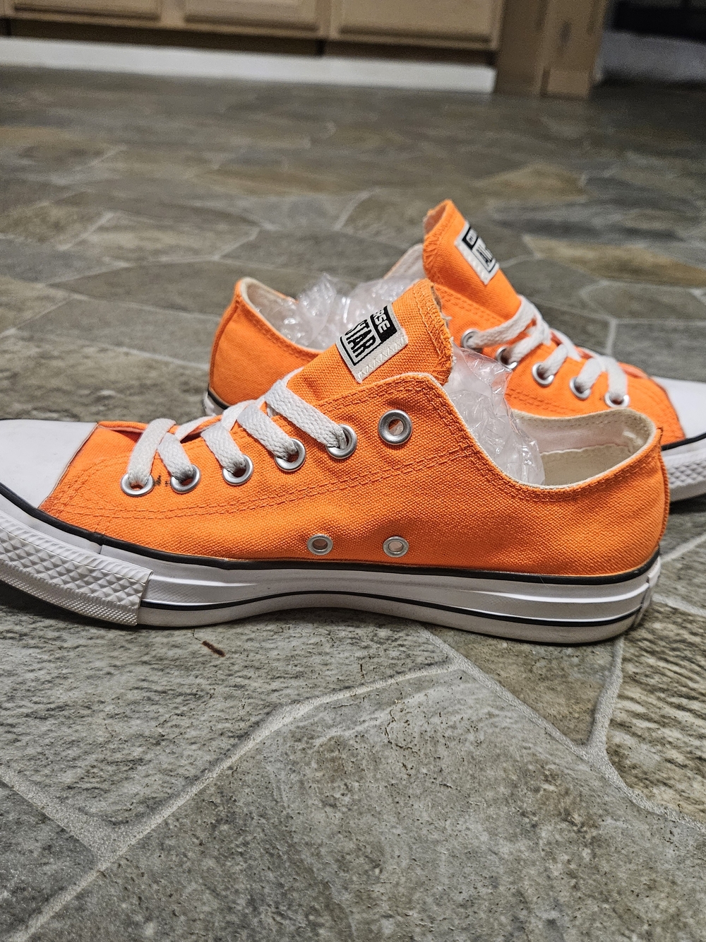 Converse NEON Orange Low Top Sneakers - Picture 8 of 9